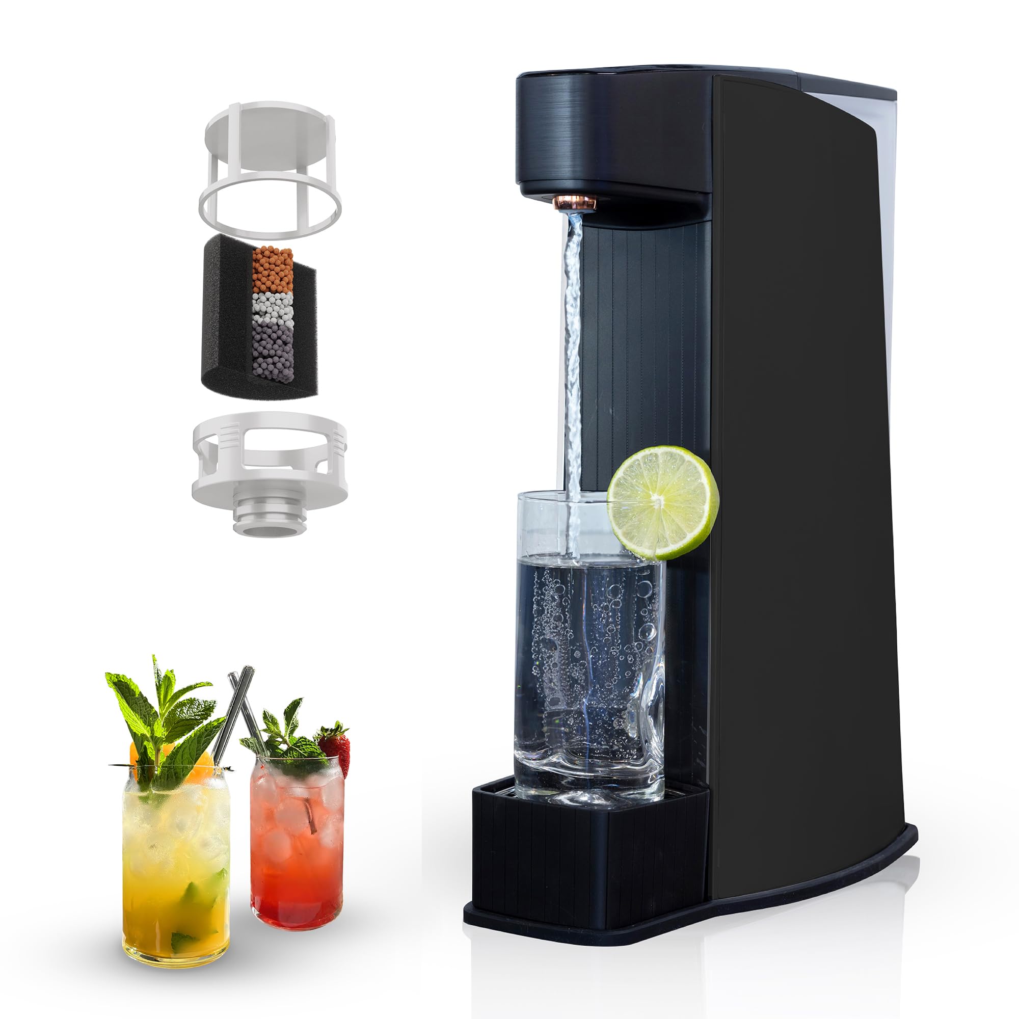 FSK 高濃度炭酸生成装置 Sparkling nano 1300 Amazon.com: Carbon8 Home Soda Streaming Machine, Countertop Water